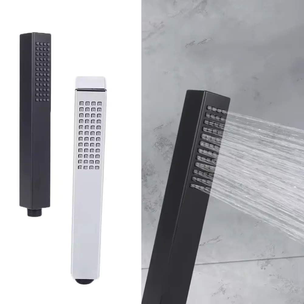 

Ручная насадка для душа высокого давления — квадратный водосберегающий распылитель, однофункциональный смеситель для ванной комнаты с эргономичной ручкой