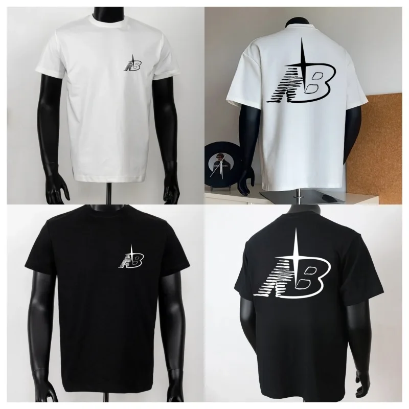 

Разноцветная модная брендовая легкая роскошная шелковая хлопковая тонкая европейская станция, летний топ с короткими рукавами, роскошная футболка с короткими рукавами