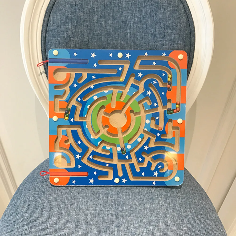 Wood Maze Game Magnetic Board Puzzle Educational Early Learning Game for Kids Birthday Christmas Gift Development Skills