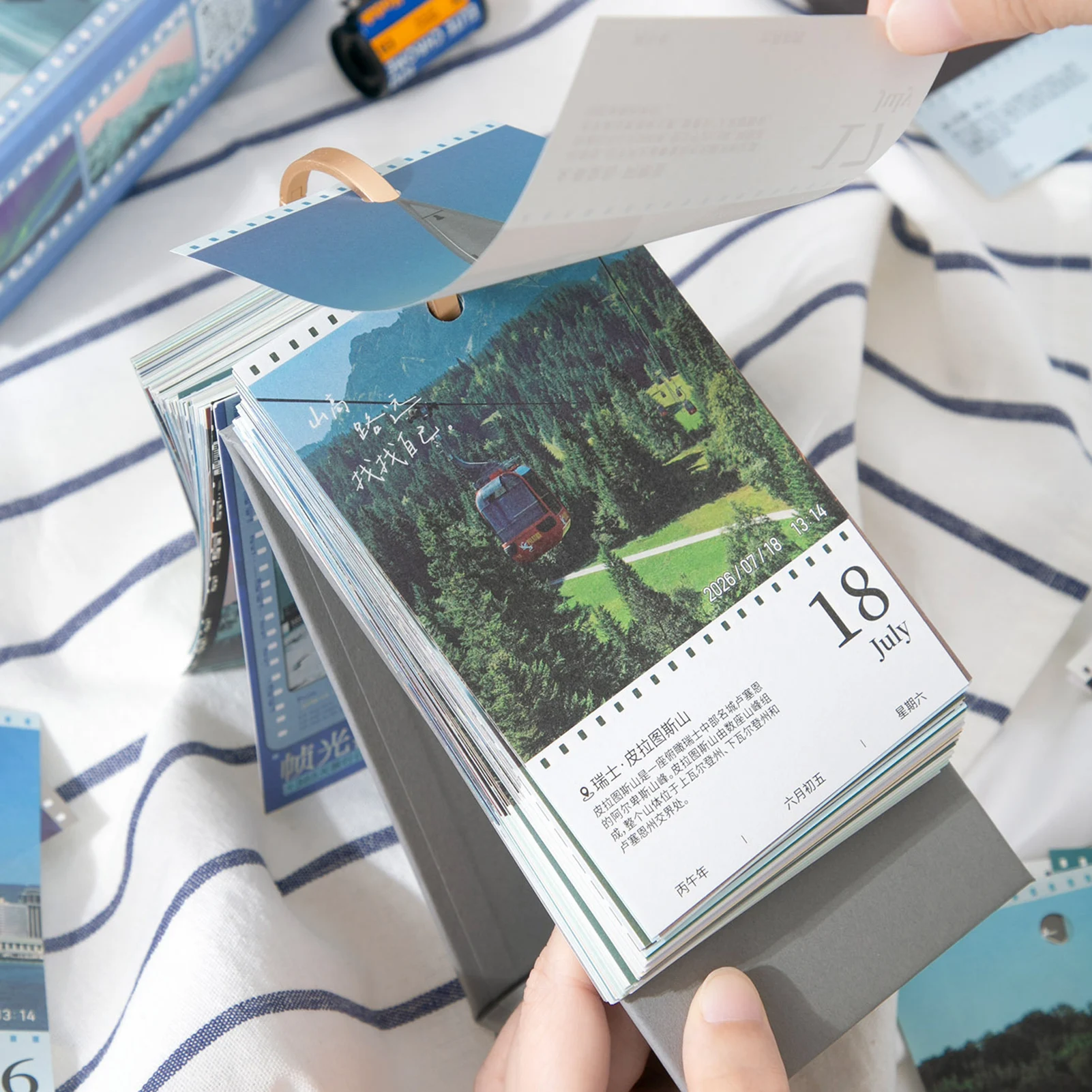 

Travel Theme Desk Calendar With Scenic Illustrations Daily Planner Notepad Reusable Office Memo Organizer For Home And Office