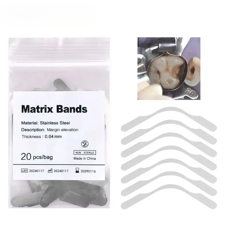 

20 шт., формовочная лента для стоматологической матрицы, лист для подъема стен, круг, формовочный лист, секция, контурная матрица, инструмент для восстановления зубов