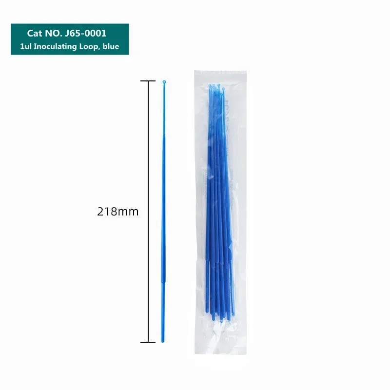 Disposable Inoculating Loop Plastic Stick Inoculation Ring Sterilize Inoculating Needle Orangge 1ul Blue 10ul 10 / PK