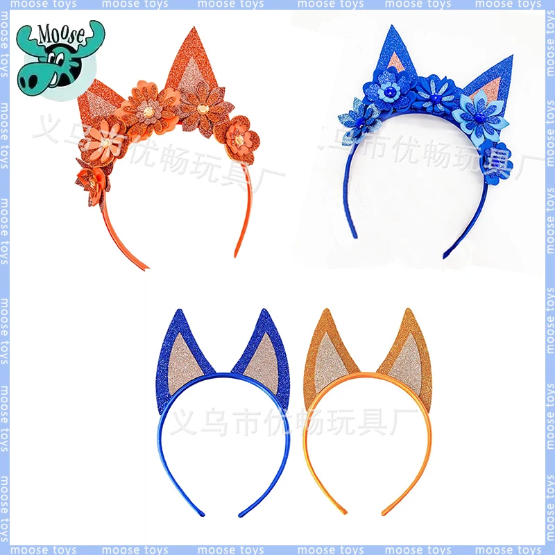 Bluey ear hair bingo ear headband shepherd ear flower ear hairpin children\'s daily dress headwear cosplay props children\'s gift