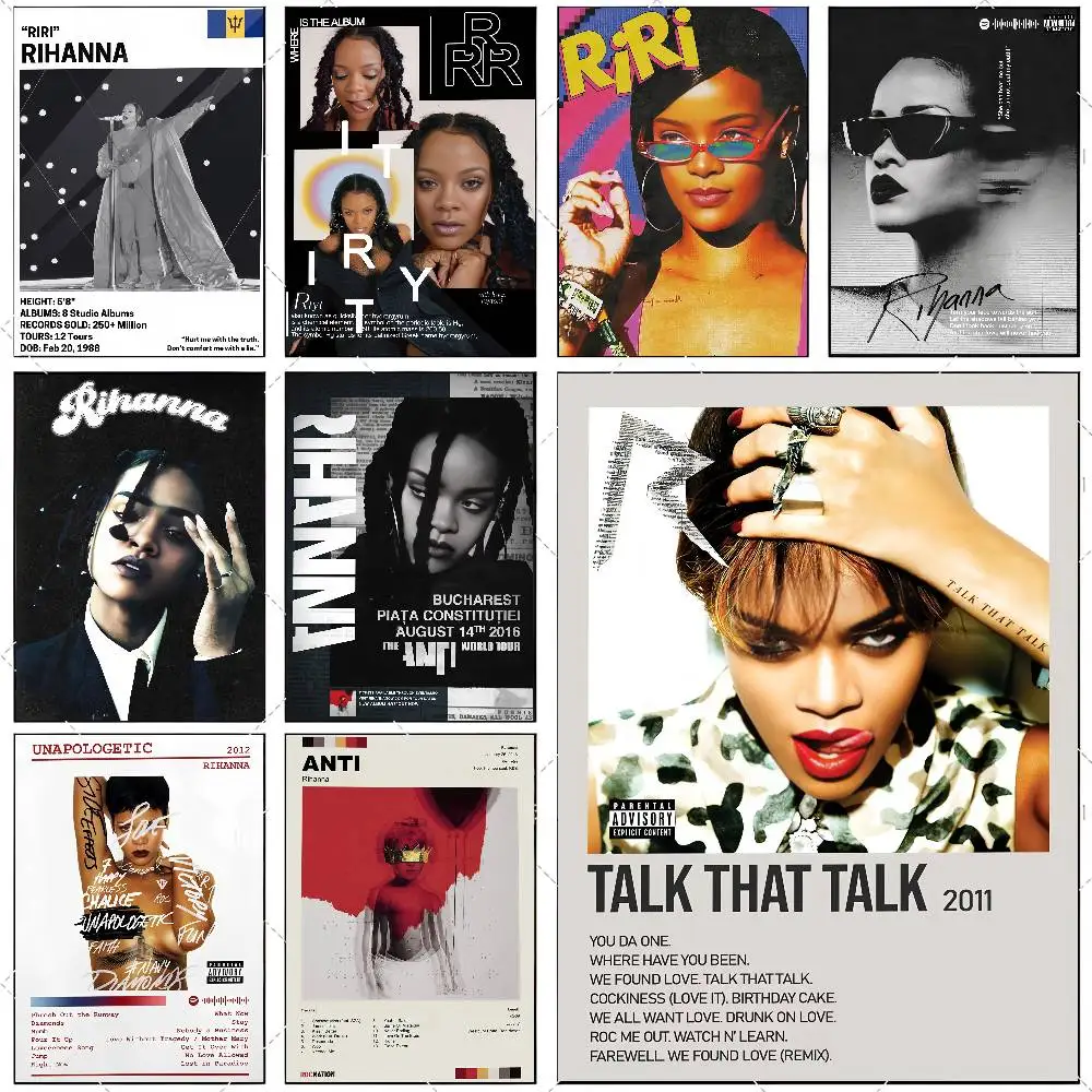 singer R-RihannaS Poster High-definition art sticker Self ad