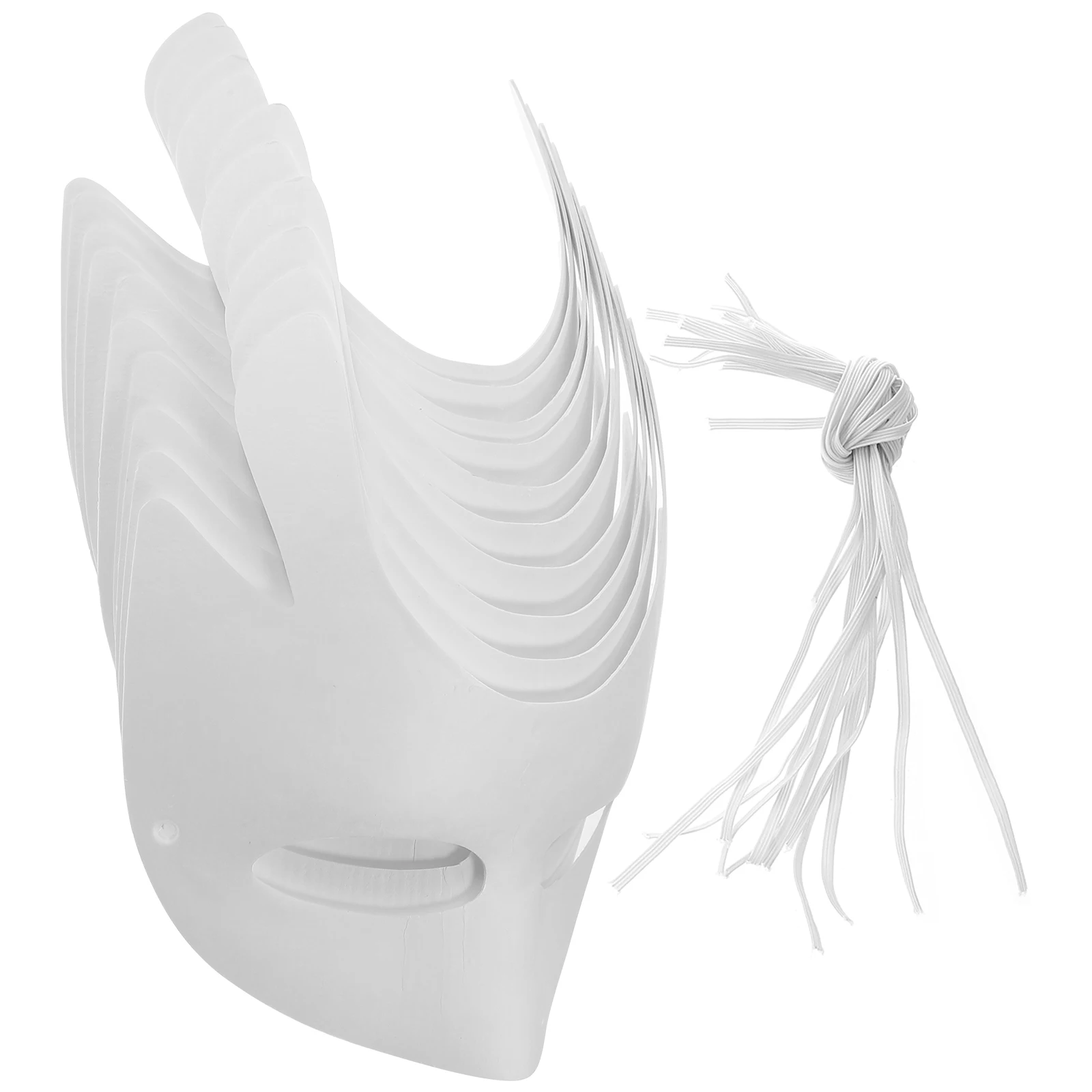 

10 Pcs Blank Mask Scary Halloween DIY Paint Paintable Paper Masks to Decorate White Graffiti Man