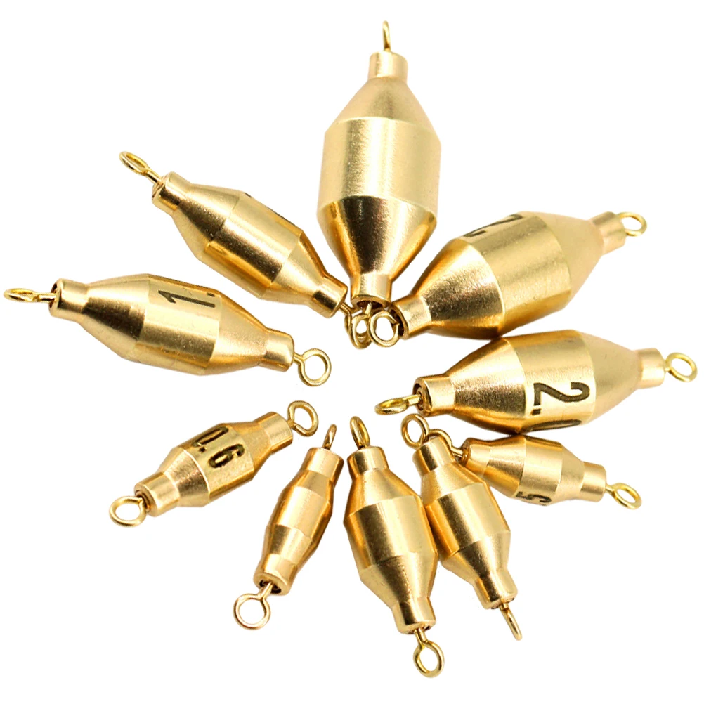 

10pcs Copper Fishing Weights High Carbon Steel Swivels Assortment Sea Fishing Sinkers Durable Anti Corrosion Premium Material