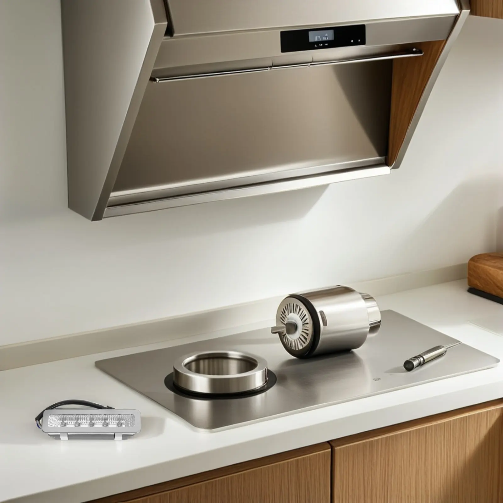 

2 шт. прямоугольных светодиодных ламп для вытяжки, двухрядные, высокой яркости, для кухонной вытяжки, сменные, долговечные