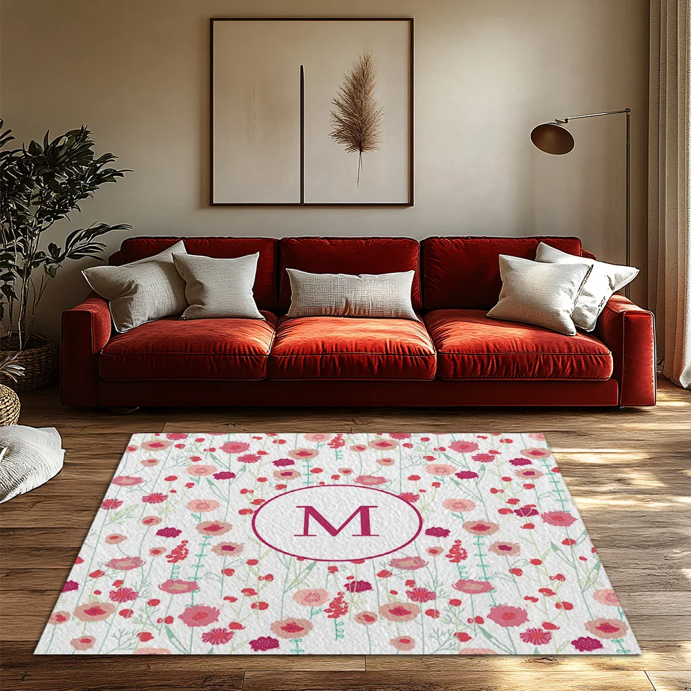 ممسحة الأزهار داخلي في الهواء الطلق ترحيب حصيرة قابل للغسل مدخل البساط المطبخ ديكور المنزل مزرعة نمط زهر الربيع لهجة #6