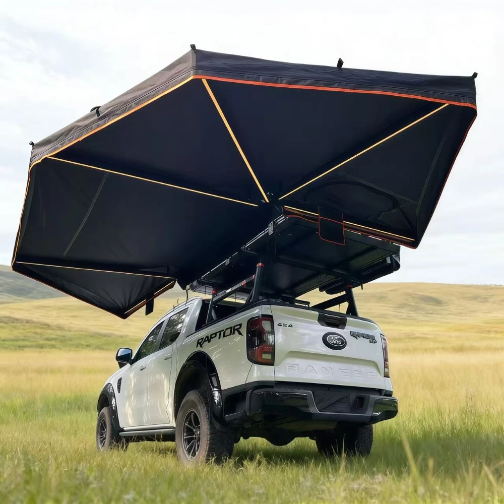 WP6007-- Quick-opening Fan-shaped Awning (XL Size) for Outdoor Camping,Waterproof Heat-insulated Sunproof ABS Hard Shell