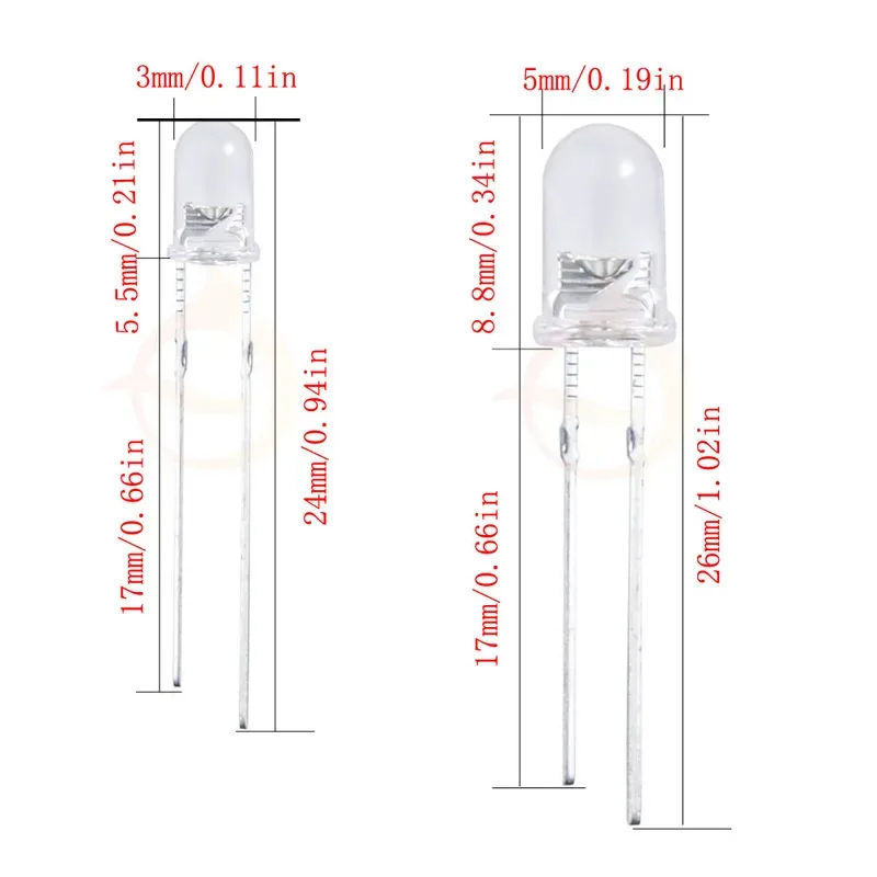LED light emitting diode kit 3mm 5mm 10mm RGB White Green Red Blue yellow orange pink purple warm white straw hat led piranhas