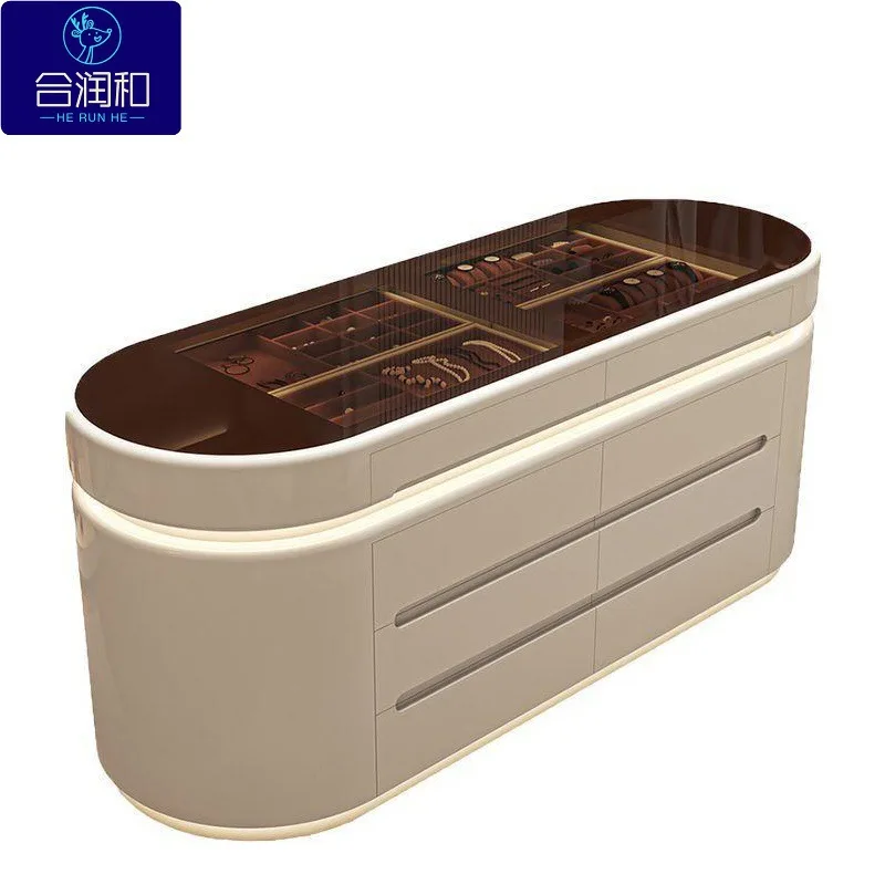 YJQ light luxury high-end cloakroom Nakajima Taiwan home floor display cabinet jewelry cabinet storage
