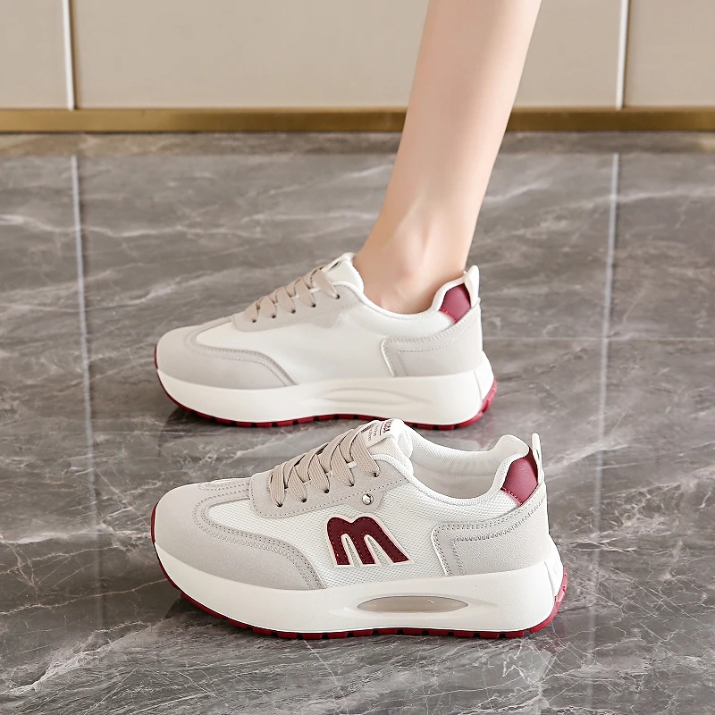 

Breathable Mesh Platform Sneakers for Women 3cm Thick Sole Comfortable Walking Shoes Non Slip Fashion Athletic Footwear