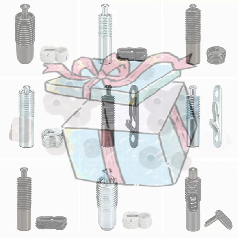 

【CCA】5 Set Elastic Invisible Connector Panel Furniture Connectors Cabinet 2-in-1 Fixed Component Household Hardware Accessories