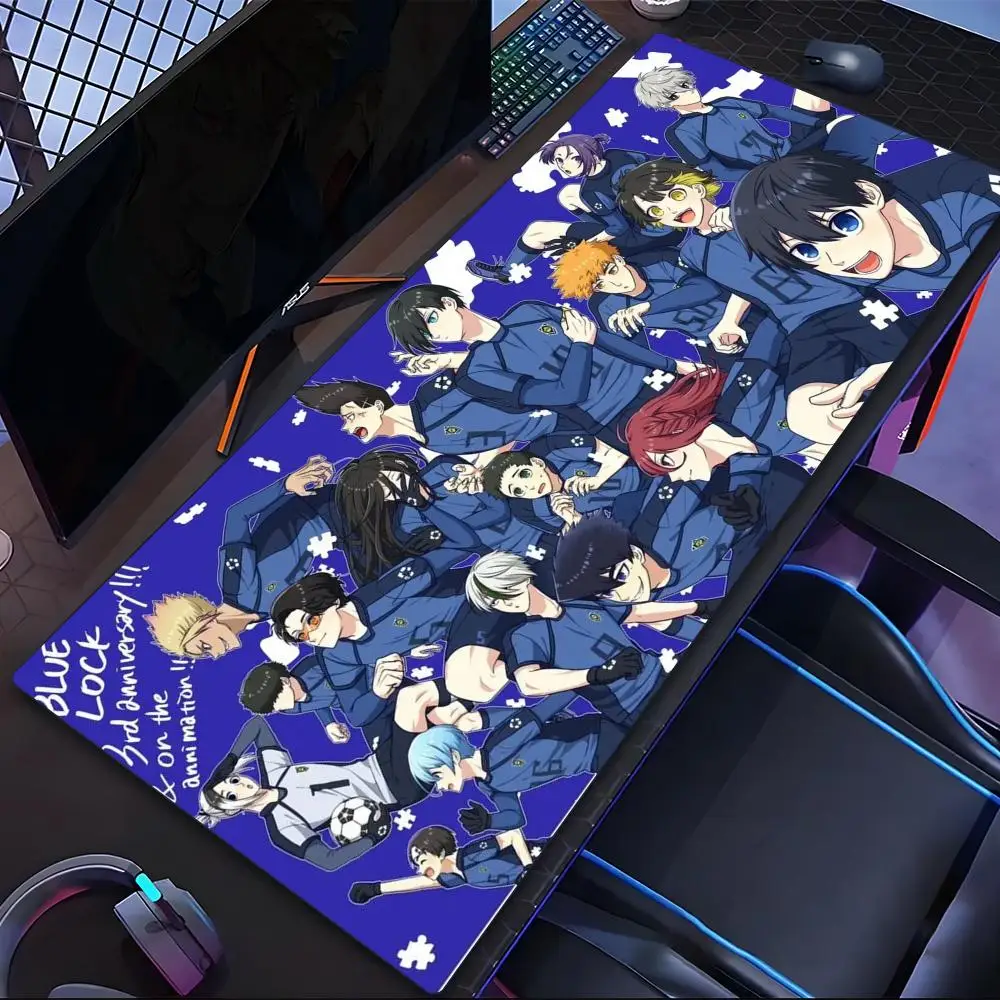 

Anime Blue Lock Mouse Pad Tablet Laptop xl desktop mouse mat cute HD printing Gaming keyboard pad csgo Player 90x40