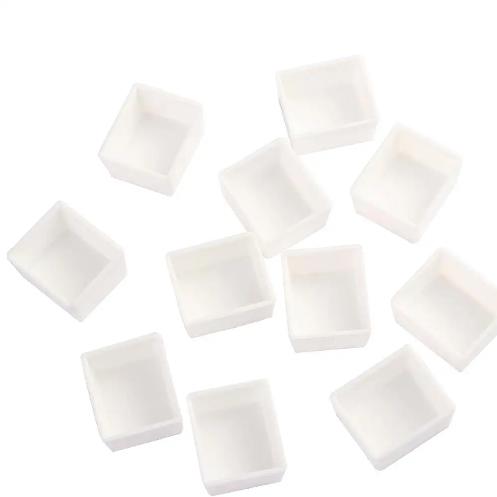 Sartén completa vacía blanca de 3,2 ml, medias sartenes, suministros de arte de plástico, suministros de pintura, paleta de pintura, rejilla de pintura de acuarela