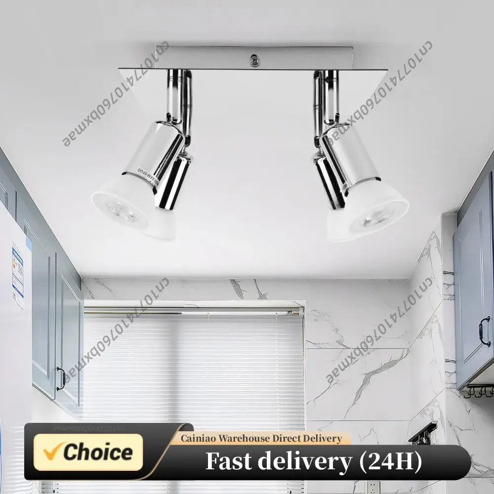 

Потолочный светильник-спот на 4 направления, регулируемый по углу, светодиодный, поворотный, для домашнего декора