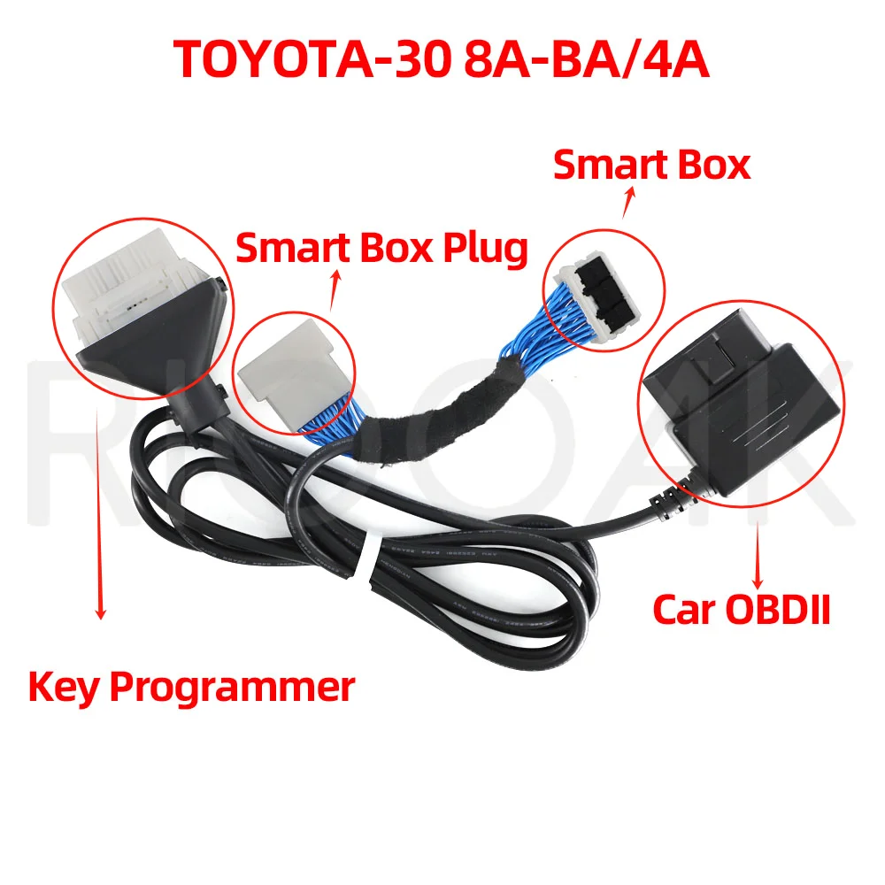 Toyota-30 Cable 8A-BA 4A Smart Key Cable for OBDSTAR Autel IM508 IM608 K518 Xhorse Key Tool Plus for TMLF19T TMLF19D Toyota-30