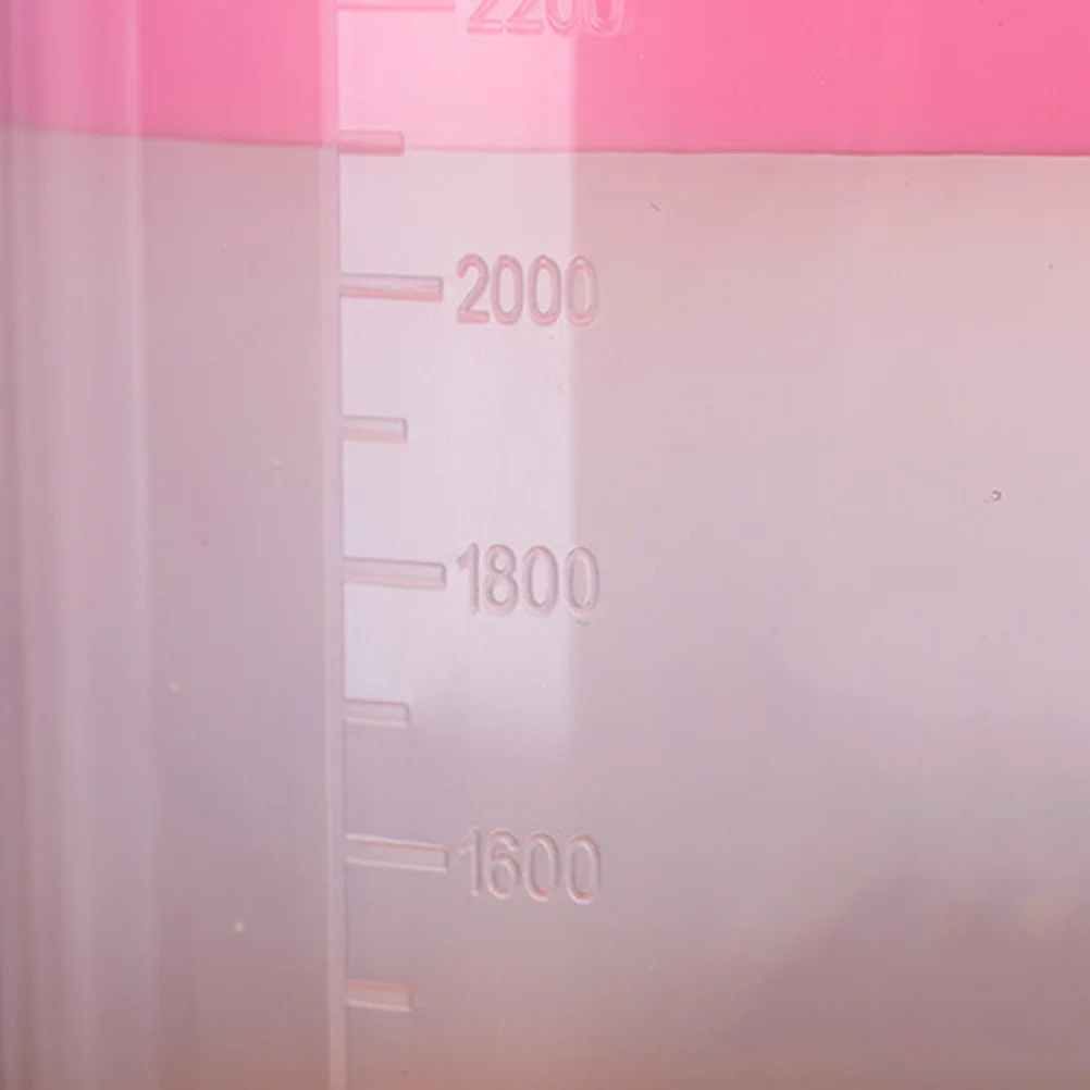 

Measuring Cold Water Pitcher Plastic Juice Pitcher Pink 4000Ml Heat Resistant Lid Beverage Storage Container for Tea Coffee