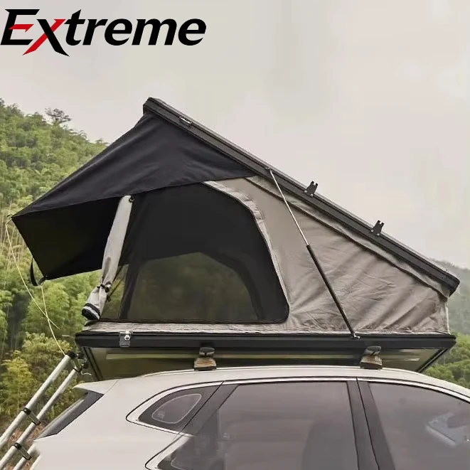 

Triangle Folding Roof Tent Outdoor Travel SUV Car Hydraulic Automatic Aluminum Alloy Double Layer Four-Season Waterproof
