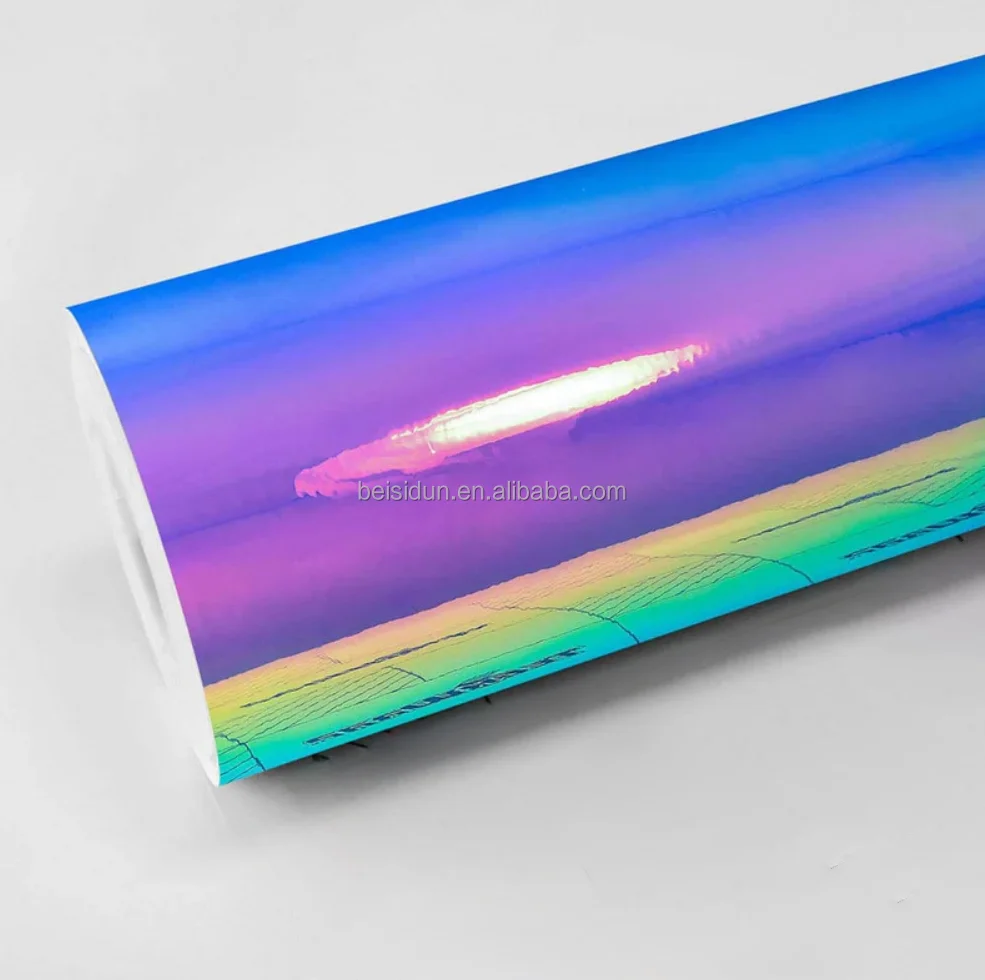 Pellicola avvolgente in vinile per auto di vendita calda Placca colorata Blu Super lucido per tutto il corpo in vinile PET a prova di raggi UV PPF Rotolo di avvolgimento per auto