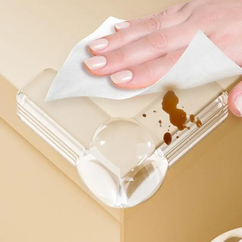 76HF 4Pcs/pack PVC Corner Bumper For Baby Safety Invisible Table Edges Protectors