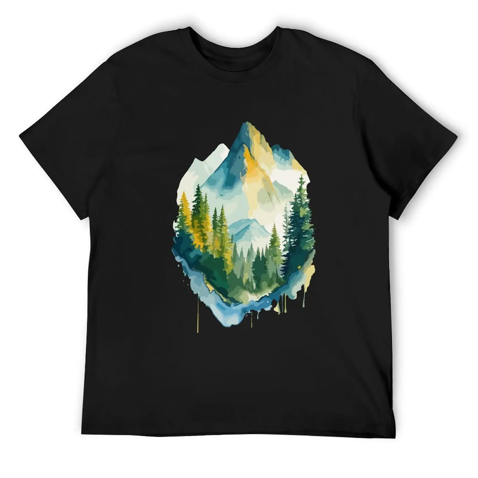 Mountainscapes in Watercolor T-Shirt summer clothes tees funny t shirts men