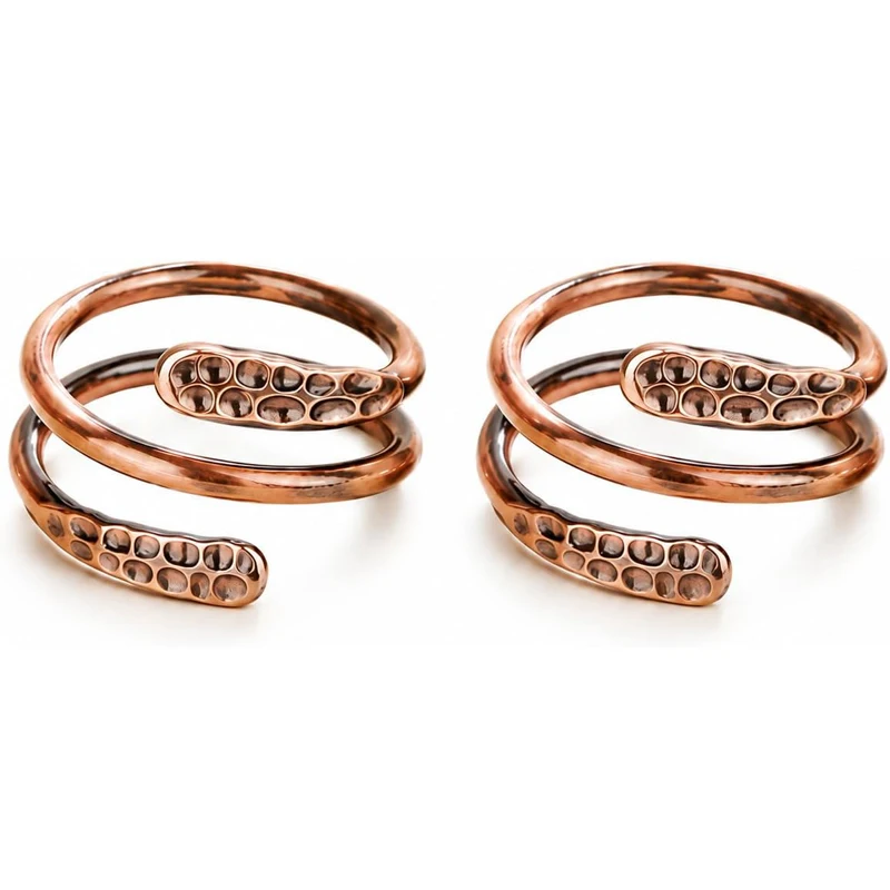 1/2pcs-Pure-Copper-Rings-for-Women-&-Men-Solid-Raw-Copper-Uncoated-Handmade-Adjustable-Open-End-Tibetan-Style-Rings