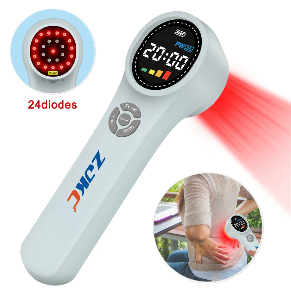 ZJKC Red Light Cold Laser Therapy 660nm 810nm 980nm Laser Light Treatment for Pain Relief Deep Tissue Injuries Healing Handheld