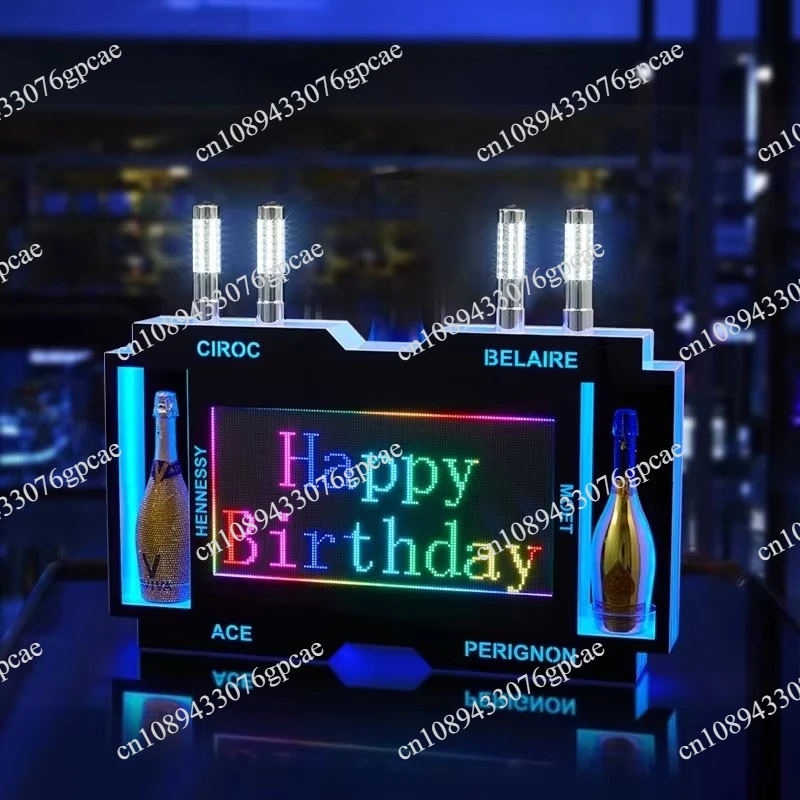 Custom Vip  Luminous Led Message Bottle Presenter Champagne Holder Glorifier Bottle Display Barware Supplier For NightClub