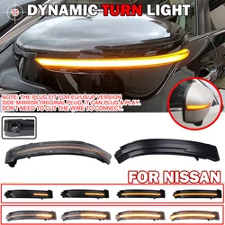 LED Side Mirror Dynamic Turn Signal Sequential Light For Nissan X-Trail T32 Rogue Qashqai J11 Murano Z52 Juke Navara Pathfinder