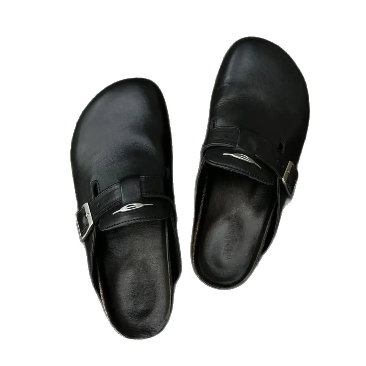 Thick-soled Men's Bag Head Half Women's Outer Wear 2026 Summer New Outer Wear Large-size Leather Slippers view 5