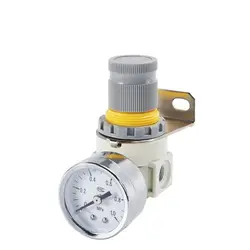 AR2000 G1/4 Mini Air Pressure Regulator Adjustable Pneumatic Reducing Valve With Gauge For Compressor AR1500 BR3000 BR4000 10bar