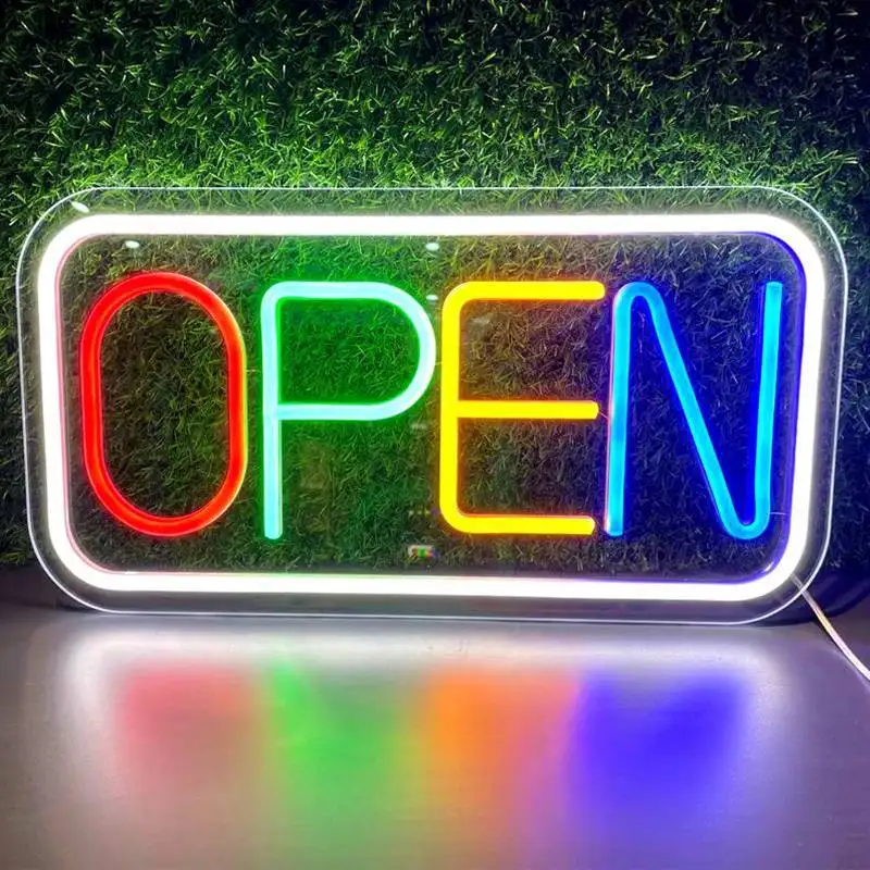 OPEN Neon LED Signs Busines Store Open Neon Sign Light Advertising Light Shopping Neon Business Store Billboard For Bars Coffee