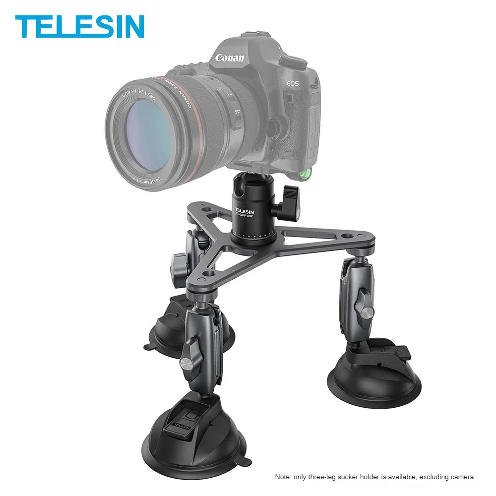 

TELESIN Outdoor Car Tripod Sucker Bracket with Interchangeable Lens for Ultimate Photography Experience