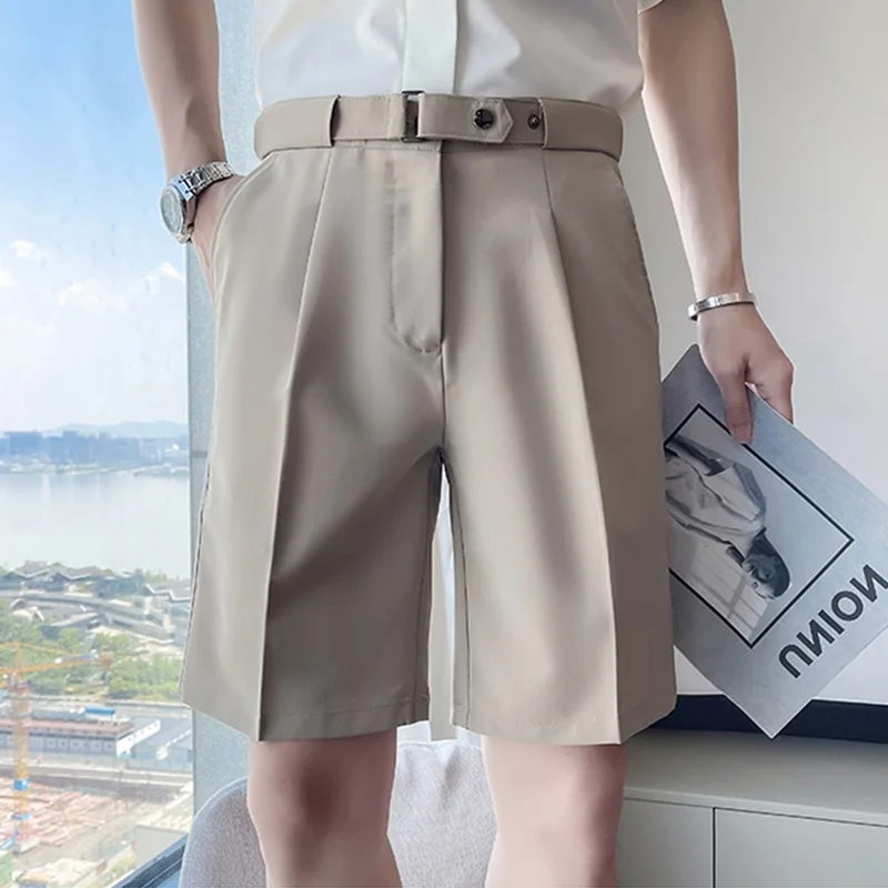 

Летние легкие мужские повседневные брюки-капри свободного кроя в корейском стиле, универсальные, для любых случаев