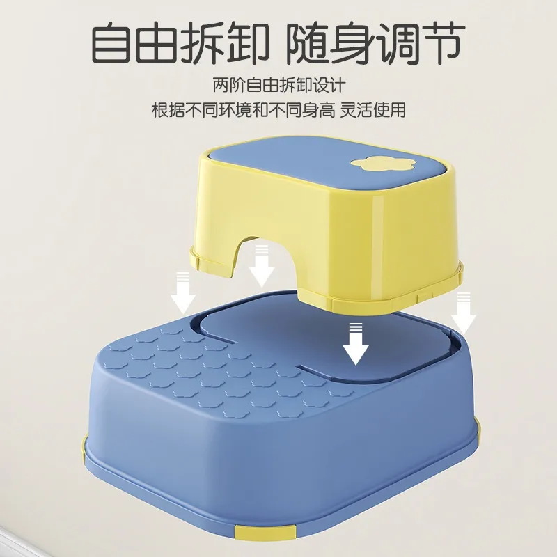 عدم الانزلاق قوي الاطفال خطوة البراز انفصال تصميم ل بالوعة الحمام المرحاض التدريب الأطفال مستقل مساعد خطوة البراز #3