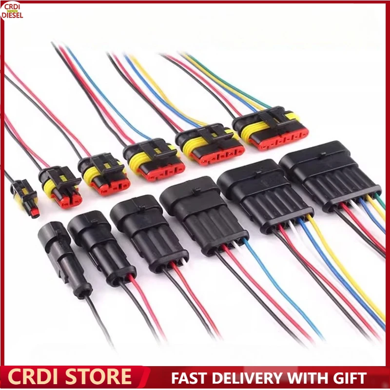 

1pcs AMP Series Automotive Connector Plug 1p2p3p4p5p6p Male Female Pair Socket