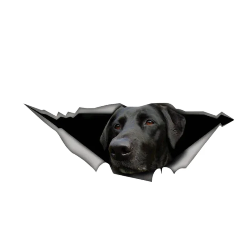 Personality Car Stickers 3D Labrador Retriever Dog Pet Animal Decal Motorcycle Car Window Accessories PVC 13cm X 5cm