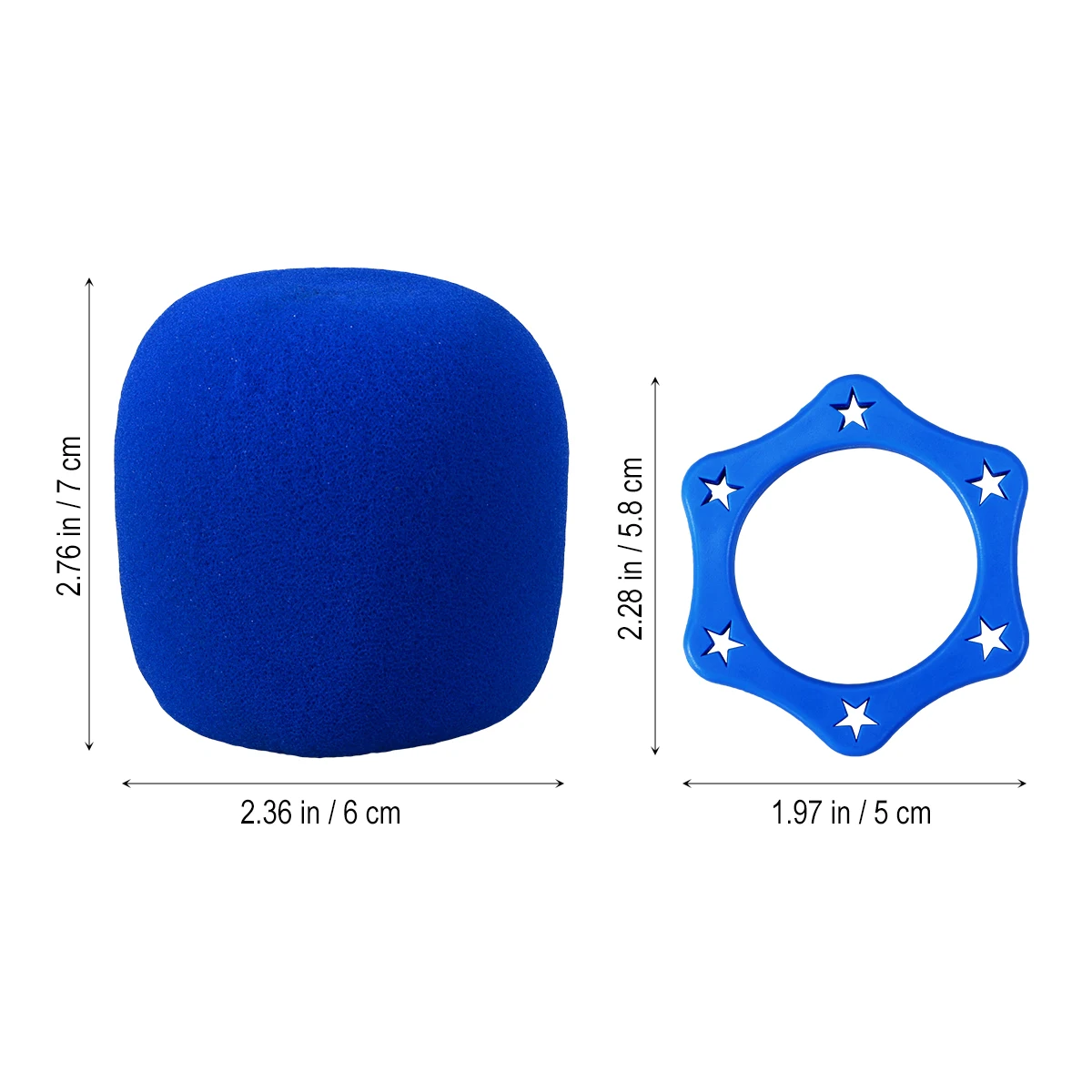 

3Pcs Hexagon Anti-Rolling Mic Protection Rings for Standard Handheld Microphones Stage Performance Ktv Durable Microphone Cover