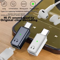 1pcs USB C to Type C Jack Audio Hi-Fi sound quality Type C to Lightning USB C Adapter for iPhone  Power Mac iPad Connector