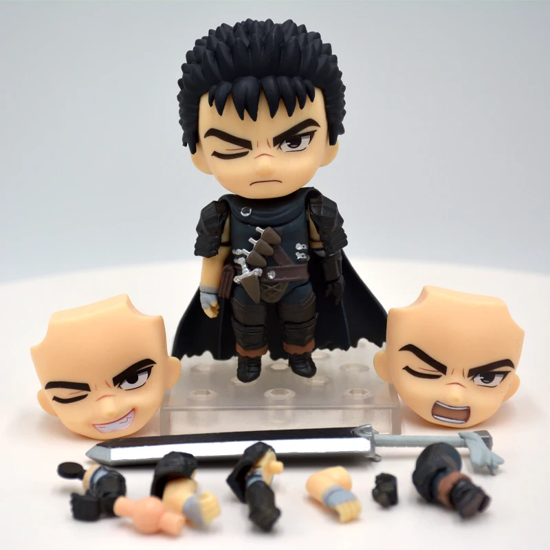 10cm #2134 Berserk Guts Anime Figure Berserk Guts L Action Figure Berserk Black Swordsman Figurine Collectible Model Toys Gifts