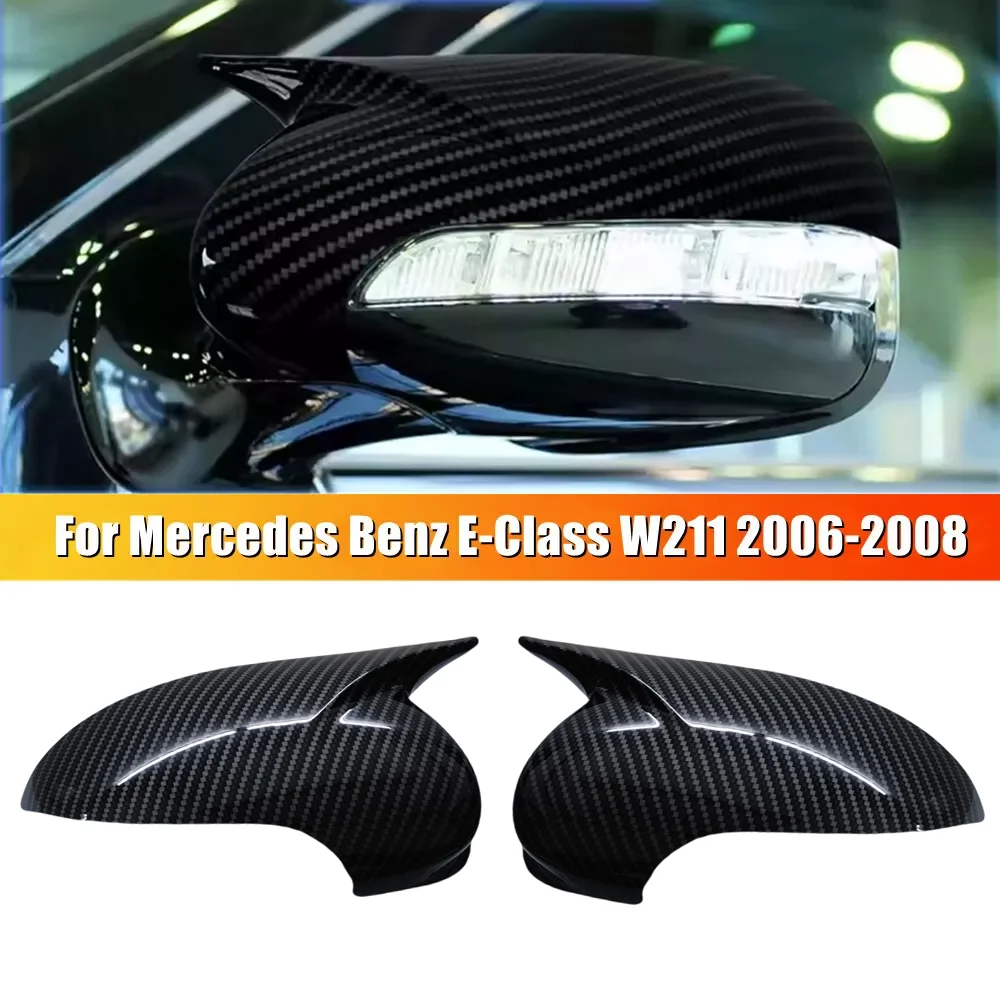 

For Mercedes-Benz E-Class W211 2006-2008 Car Rearview Side Mirror Cover Wing Cap Exterior Door Rear View mirror cover Accessorie