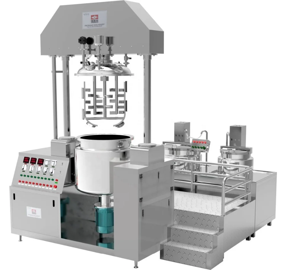 300L Stainless Steel Electric Vacuum Powder Chemical Mixer Emulsifying Homogenizer Liquid Mixing Tank With Agitator