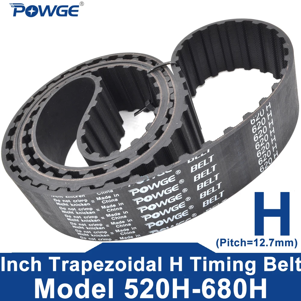 POWGE H Timing Belt 520H to 680H Belt Width 10-50mm 520 525 530 535 540 545 550 555 560 565 570 575 580 585 590 595 600 605 610