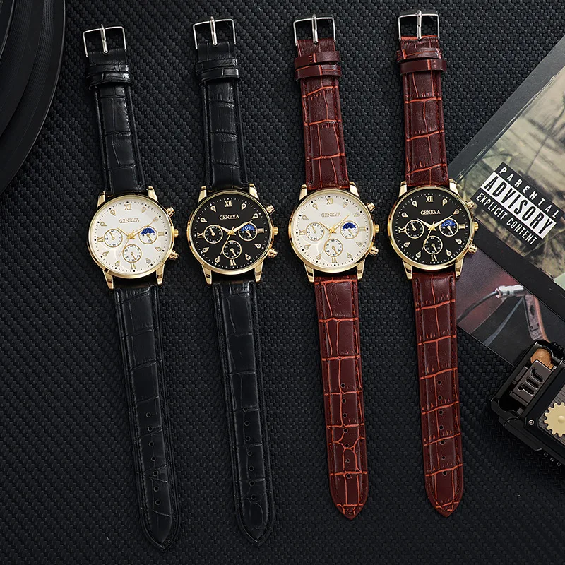 Men Business Luxury Men Watch Leather Strap Wrist Watches Man Clock Quartz Wristwatch Men's Watch Reloj Hombres Montre Homme