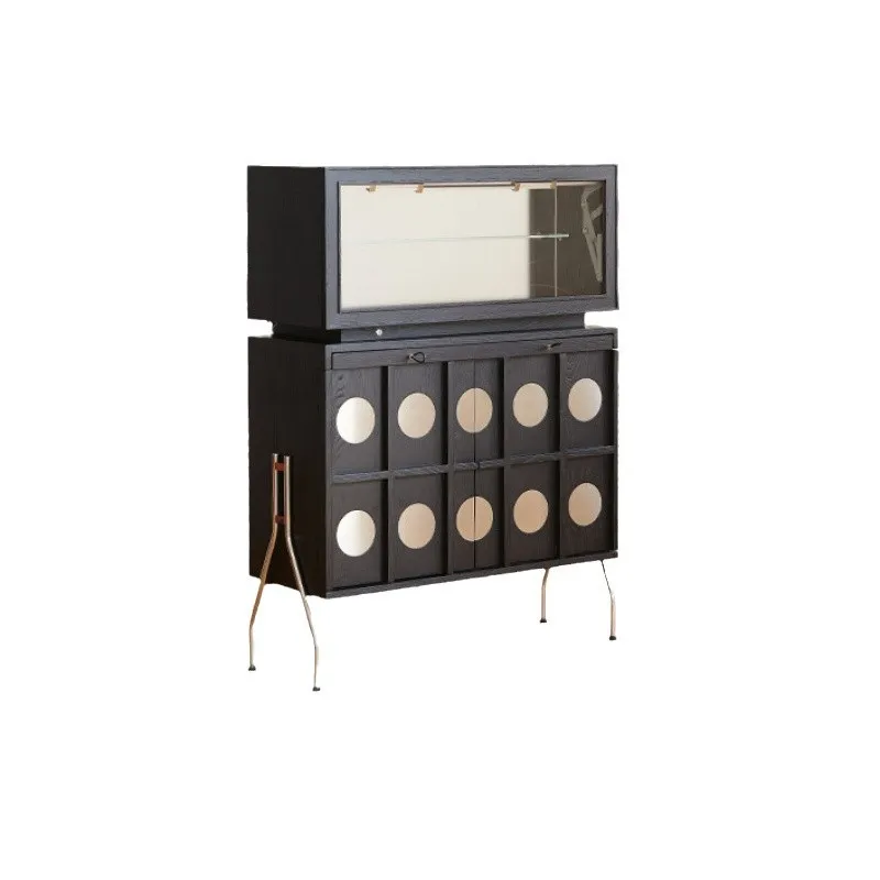 

Medieval side cabinet solid wood retro Bauhaus Eames simple entrance chest usm wind robot display cabinet