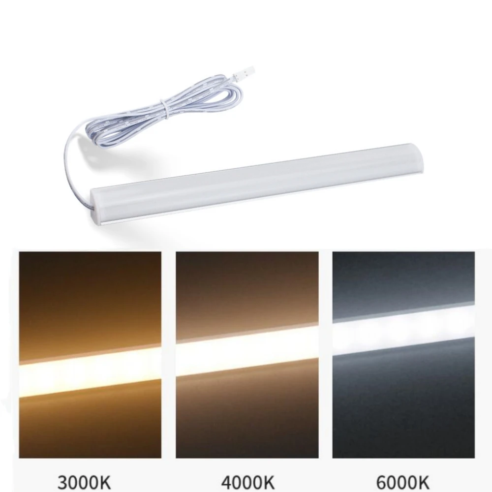 LED Cabinet Bar Light 2835 30cm 40cm 50cm Kitchen Light Under Cabinet Light 12V DC 3000K 4000K 6000K Aluminum Led Hard Strip
