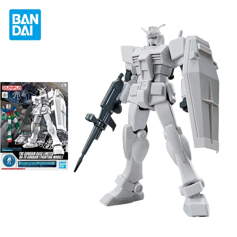 Bandai Gundam Model Kit Assemble Figure EG RX-78-2 Gundam Colorless Version Anime Characters Action Dolls Children's Toys