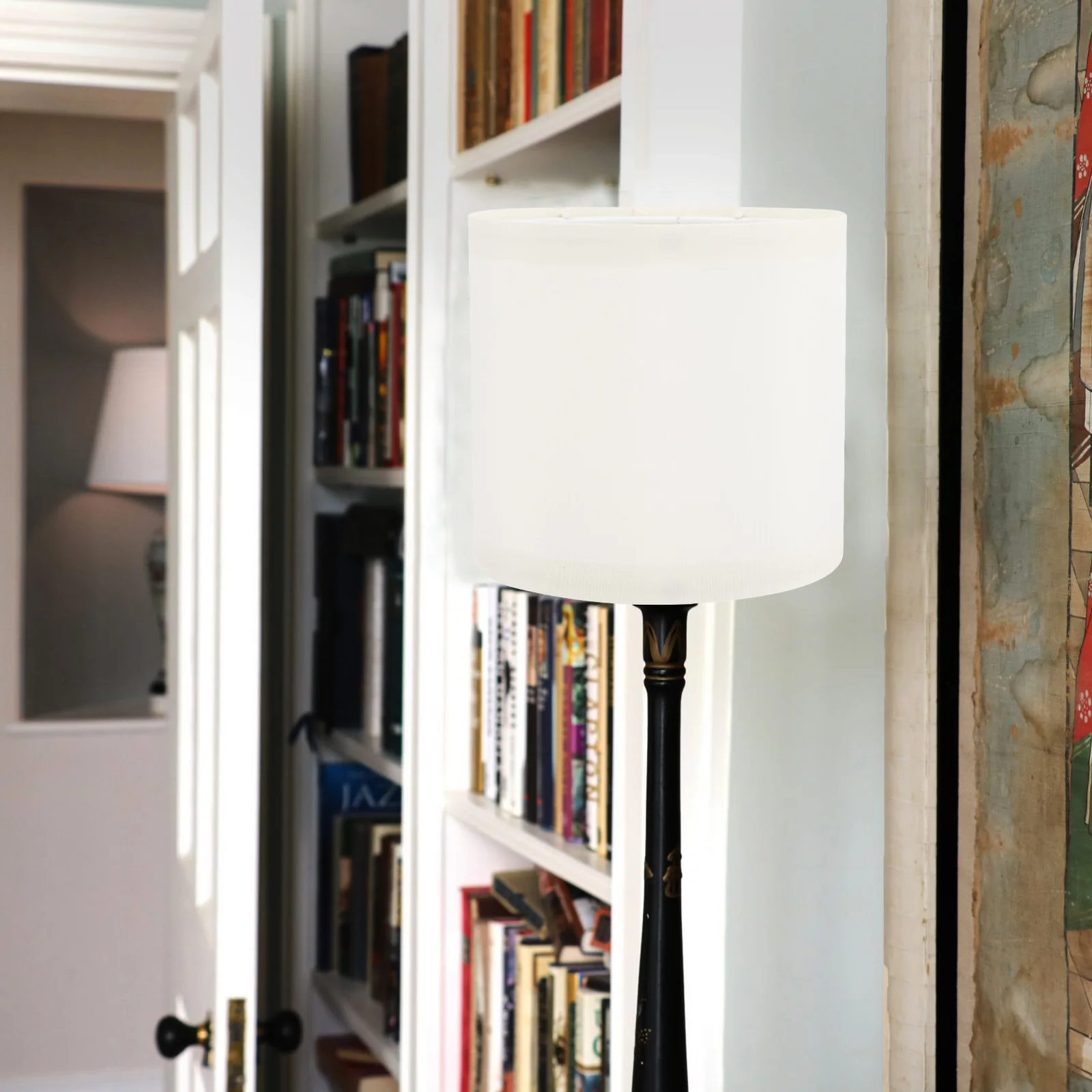 

1Pcs Linen Cloth Lamp Shade Removable Table Lamp Cover Soft Light Protection for Bedroom Living Room Floor Lamps