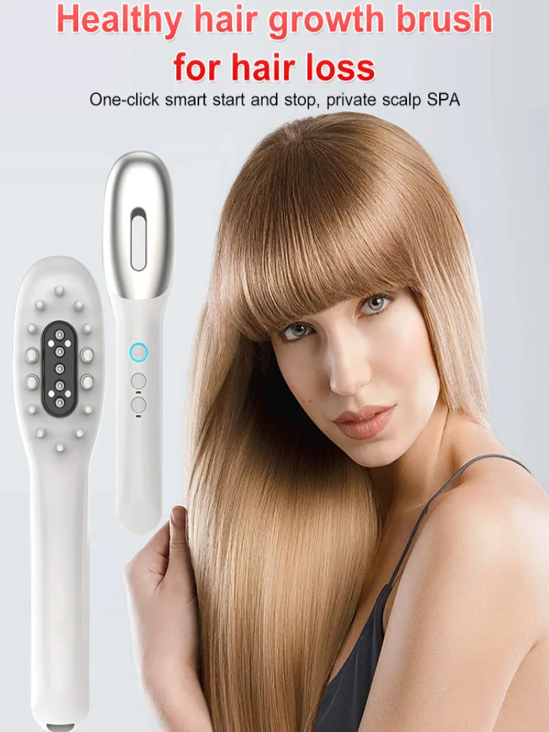 Hair loss prevention massage comb with microcurrent hair growth comb and scalp care